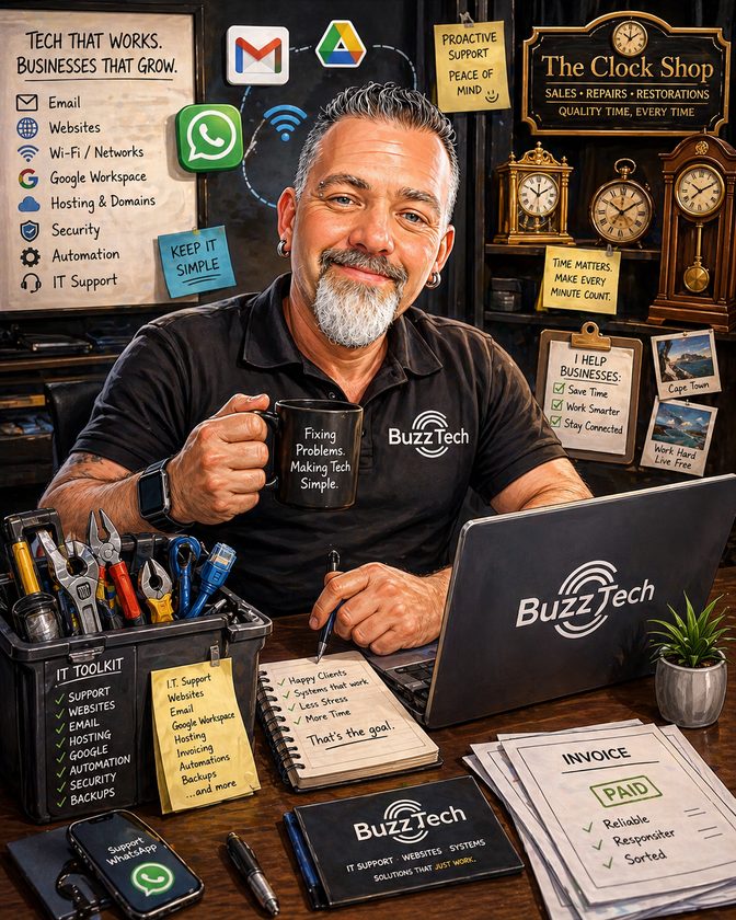 Francois - BuzzTech owner, IT support and web design specialist in Dullstroom